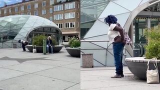 Nasty pissing in public