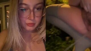 MollySnacks - I love that you can hear the crickets as I pull my bikini to the side