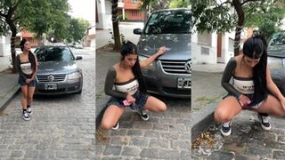 black_ppanther - pee on the street