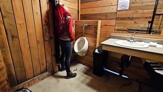 NerdyFaery - Using a real urinal just like a man