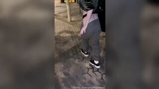 pissingvideos - I had to do this public pee at night in the...