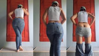 peecherrythai - NEW...very hot jeans wetting a must see for...