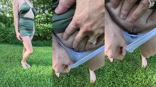 WillowMadison - Peeing in panties outside in public #fyp...