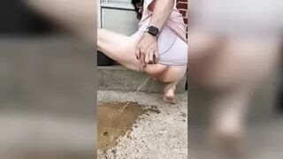 OpalCurves - A quick and dirty pee from behind. I want...