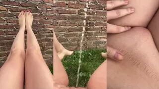 aldanaweed - POV my pink #pussy #peeing outside #pee...