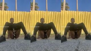 stickyandwet69 - MY FIRST PISS in the alleway