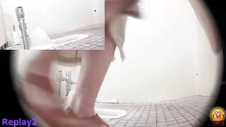 DLEE-746 01 Public toilet hidden camera: women jumping inside the toilet and popping the cork of urine champagne