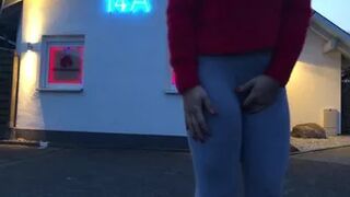 Devil Sophie - PUBLIC Pissing in front of the puff