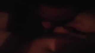 mixed babe Acacia titty fucks and swallows my load