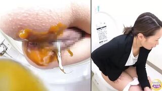 DLSL-506 06 Bowl cam sneak shots of diarrhea stools and awkward farting excretions on the toilet next to the hot water supply room. VOL. 4