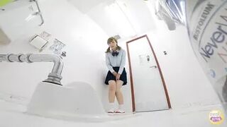 DLSL-438 04 Girls’ school toilet broke down and overflowed with piss. Grossed out urination voyeur