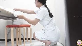 DLSL-477 02 Wetting accidents in the vocational nursing school. Nurses leaking their shame juice in public after breaking their holding limit.