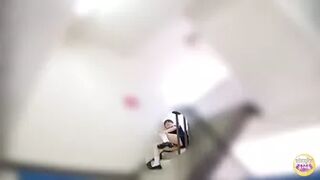 DLSL-470 05 Female college and school students holding their pee to the limit during test and then rushing to the toilet after to release powerful stream