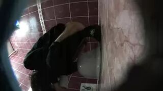 Korean uniform girl pissing voyeur