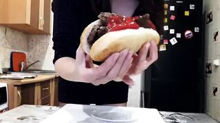 Scat Hot Dog Swallow By Top Scat Girl Lina