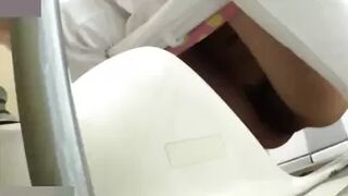 15341312 Japanese style toilet voyeur Shaved JK is a must-see