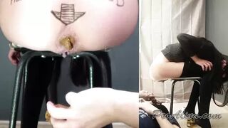 PooAlina - Alina sweetly pooping with fart in mouth