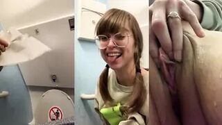 Riley Reid Pee in airplane