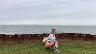 MissFaye - Shy Girl Pees at a Public Par
