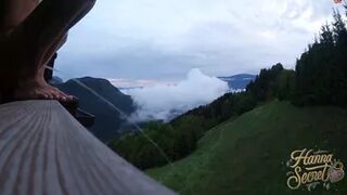 Hanna Secret - Superlip pissing from the Alm Hanna in the mountains