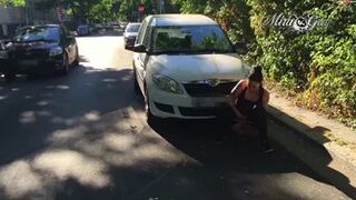 Mira-Grey - Piss on the main road - more public is not!