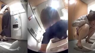 Unspilled Japanese style toilet