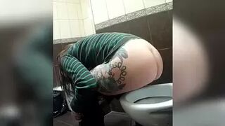 she changes her socks before peeing