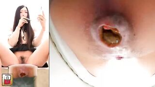 DLJG-563 01 Self filmed defecation videos with live commentary and a camera placed directly under the anus. VOL. 2