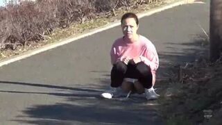 DJKN 01-05 Jogging voyeurism Women forced to pee in open field Nowhere to hide!