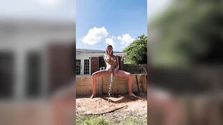 Anniebella69 - New Backyard Is almost finished - can't wait to cam and PISS all over