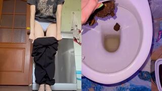 Dirty_Kitty - Enjoy my bicolor scat on the plate