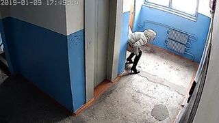Peeing in a hallway