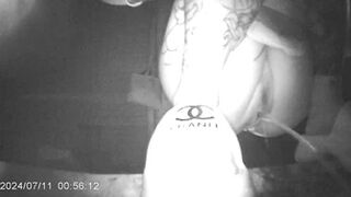 Girls peeing in public at Chinese night market stalls