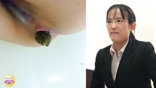 DLSL-665 06 Toilet next to the kitchenette: Constipated woman's farts are audible and defecated