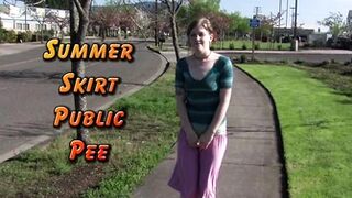 Summer Skirt Public Pee