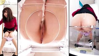 OJHI-807 04 Extreme Urination in a Western-Style Toilet - Part 4: Buttocks Viewed Through a One-Way Mirror