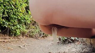 NaughtyMissPaige - Beautiful Piss Watering the Garden Nude
