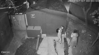 Russian Clubbers Take a Pissy Behind Shed