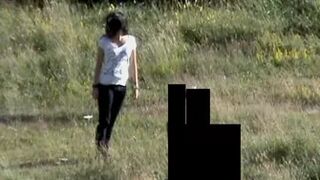 Mother and Daughter have to pee outside